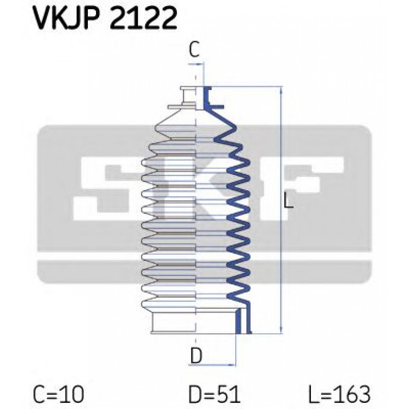 VKJP 2122 SKF - Пильовик привідного валу